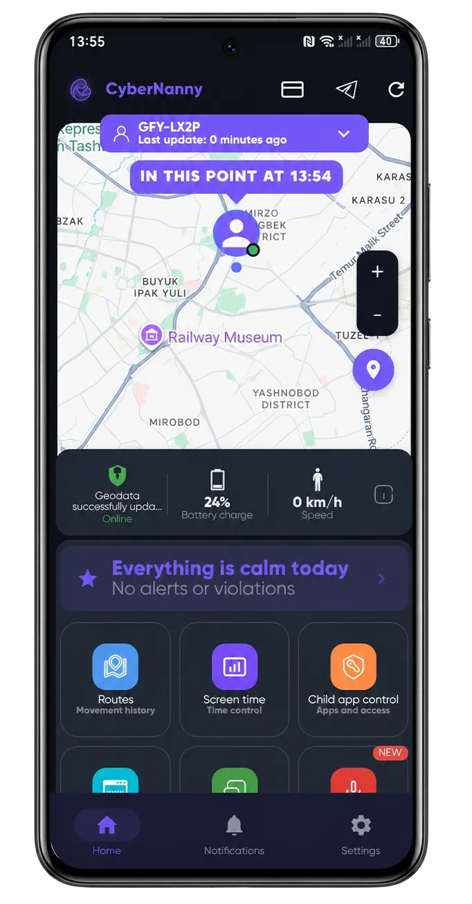 Live map & routes