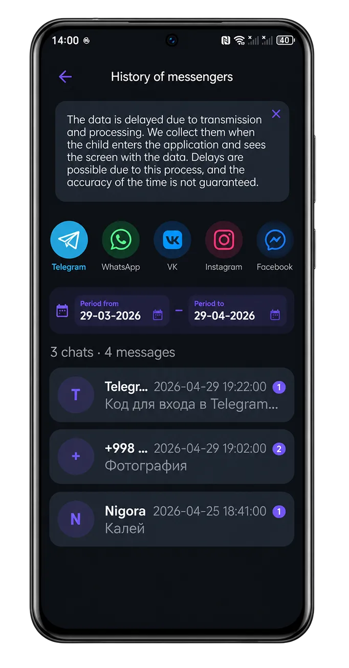 Full chat history
