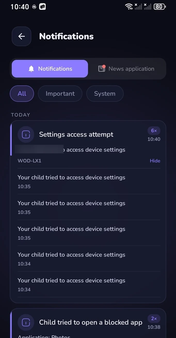 Geofence alerts: your child arrived at school and left it